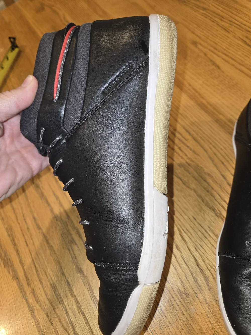 Plae ABRA WP Waterproof Leather High-Top Sneakers Black Men’s US 8.5 M EU 41